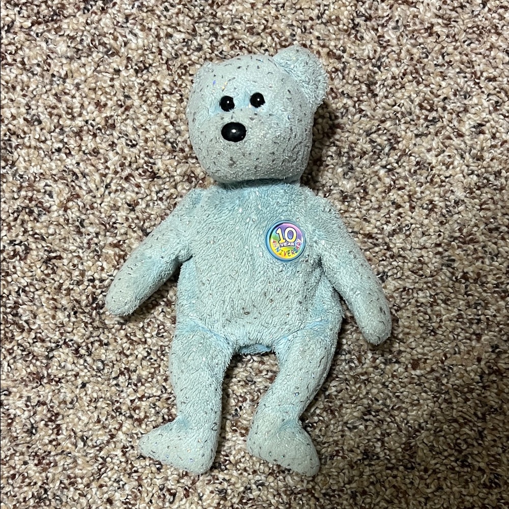 Plush Light Blue Teddy Bear Stuffed Animal - Soft Cuddle Toy